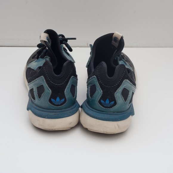 Adidas Tubular Trainers, Black + Blue, Men's - Picture 4 of 5